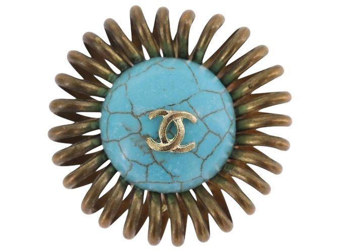 CHANEL Earring metal Gold Tone CC - vista 9