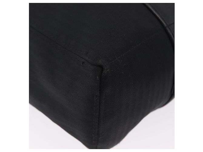 Hermès HERMES Acapulco Cabas MM Hand Bag Canvas Leather Black Silver - vista 16