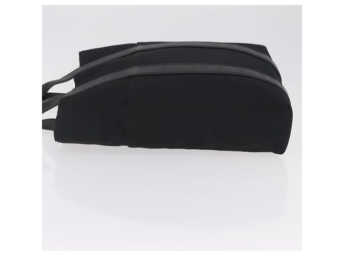 Hermès HERMES Acapulco Cabas MM Hand Bag Canvas Leather Black Silver - vista 5