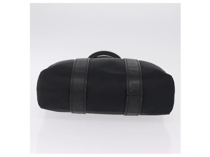Hermès HERMES Acapulco Cabas MM Hand Bag Canvas Leather Black Silver - vista 6