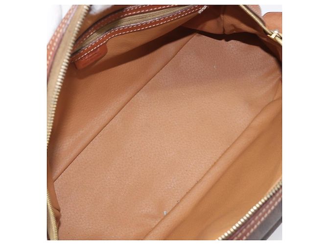 Céline CELINE Macadam Canvas Hand Bag PVC Leather Brown Gold - vista 11