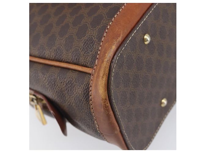Céline CELINE Macadam Canvas Hand Bag PVC Leather Brown Gold - vista 14
