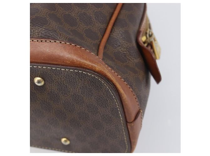 Céline CELINE Macadam Canvas Hand Bag PVC Leather Brown Gold - vista 15