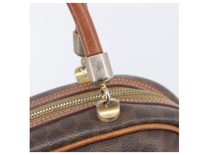 Céline CELINE Macadam Canvas Hand Bag PVC Leather Brown Gold - vista 17