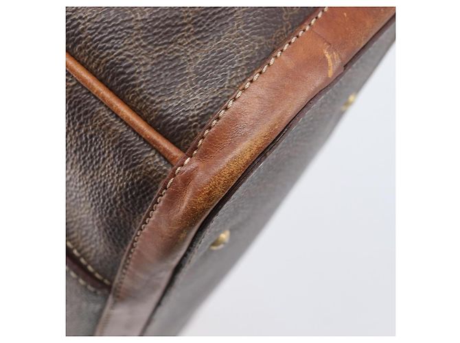 Céline CELINE Macadam Canvas Hand Bag PVC Leather Brown Gold - vista 20