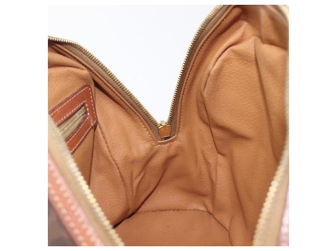 Céline CELINE Macadam Canvas Hand Bag PVC Leather Brown Gold - vista 22