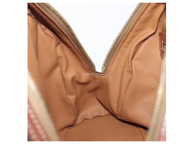 Céline CELINE Macadam Canvas Hand Bag PVC Leather Brown Gold - vista 23