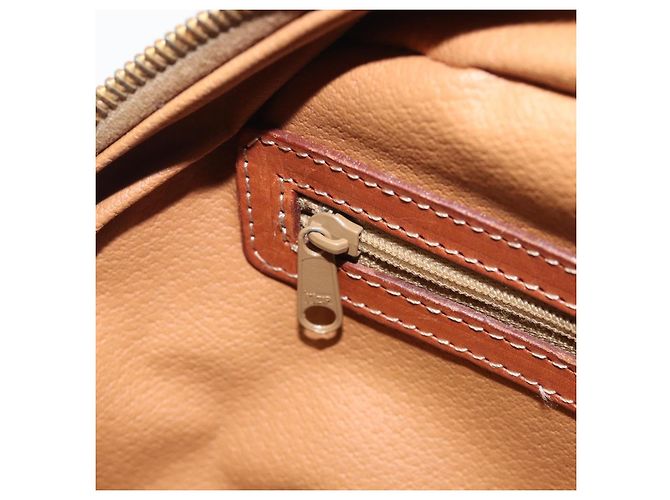 Céline CELINE Macadam Canvas Hand Bag PVC Leather Brown Gold - vista 24
