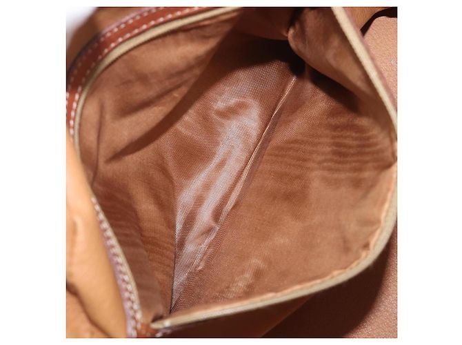 Céline CELINE Macadam Canvas Hand Bag PVC Leather Brown Gold - vista 25