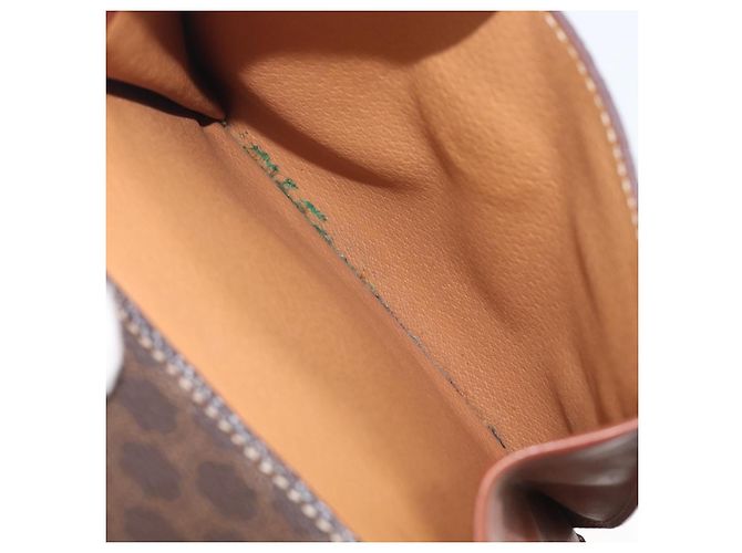 Céline CELINE Macadam Canvas Hand Bag PVC Leather Brown Gold - vista 26