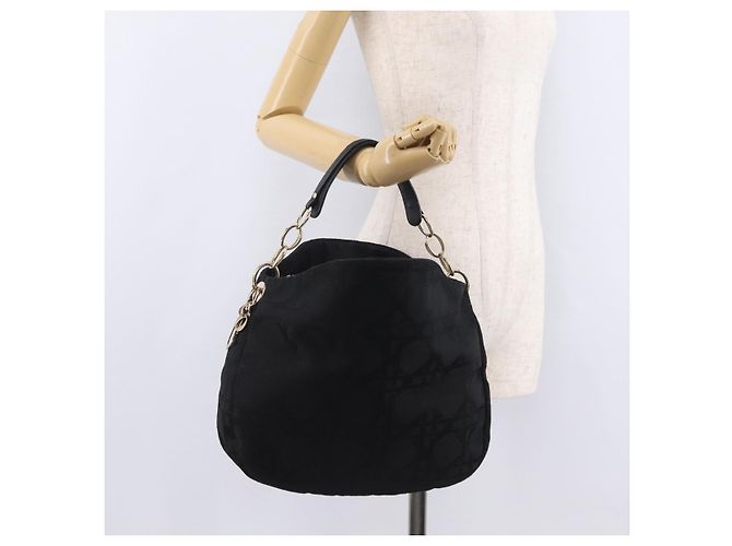 Christian Dior Canage Shoulder Bag Canvas Black Gold - vista 22