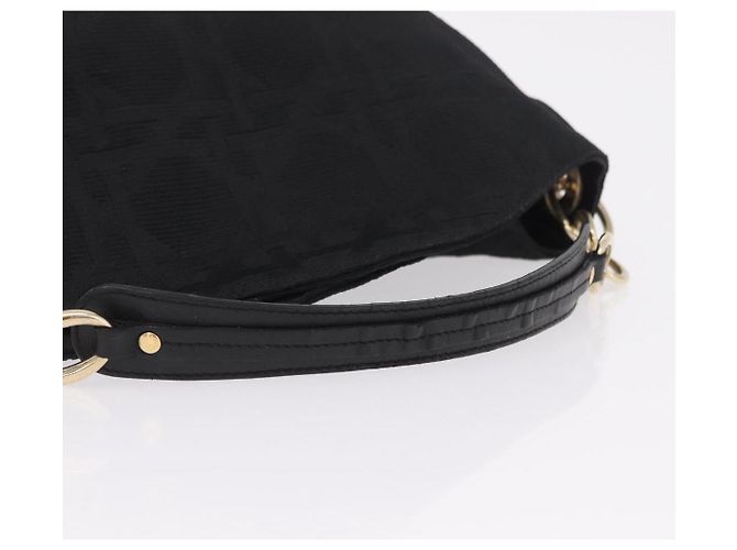 Christian Dior Canage Shoulder Bag Canvas Black Gold - vista 7