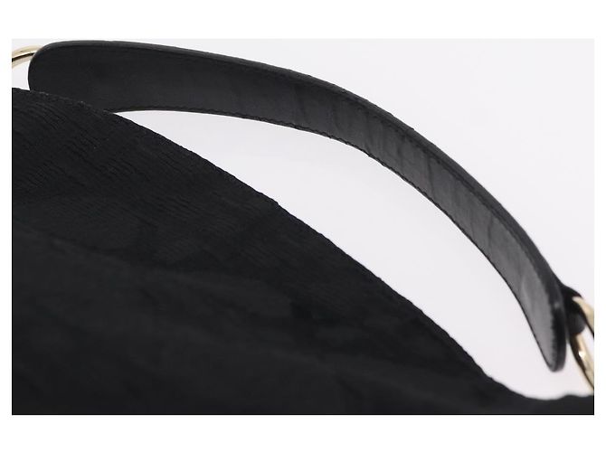Christian Dior Canage Shoulder Bag Canvas Black Gold - vista 8