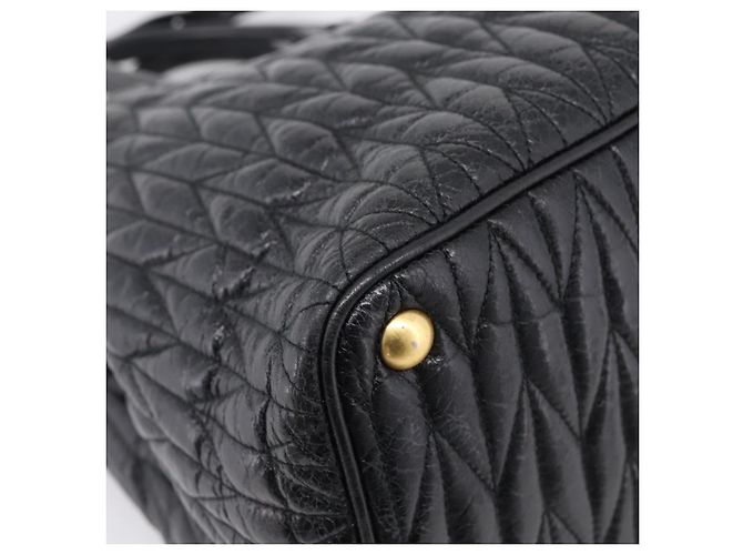 Miu Miu Hand Bag Leather 2way Black Gold - vista 15
