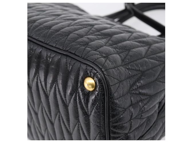 Miu Miu Hand Bag Leather 2way Black Gold - vista 16