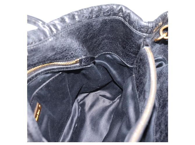 Miu Miu Hand Bag Leather 2way Black Gold - vista 20