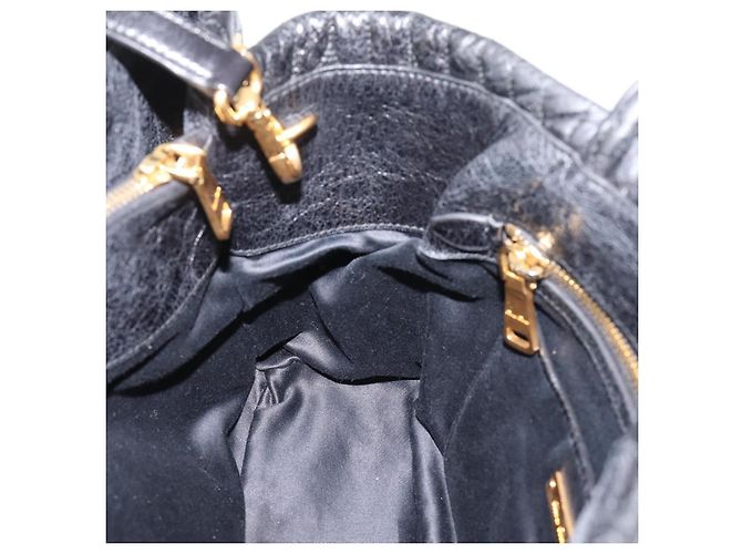 Miu Miu Hand Bag Leather 2way Black Gold - vista 21
