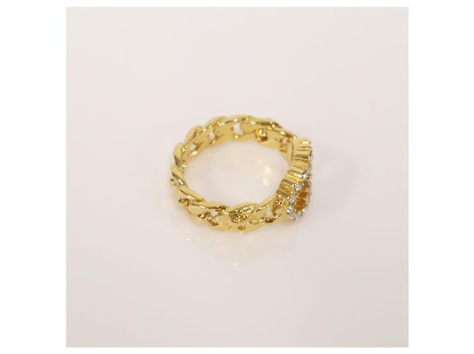 Christian Dior Claire Dilune Ring, vergoldet mit Strasssteinen - Ansicht 10