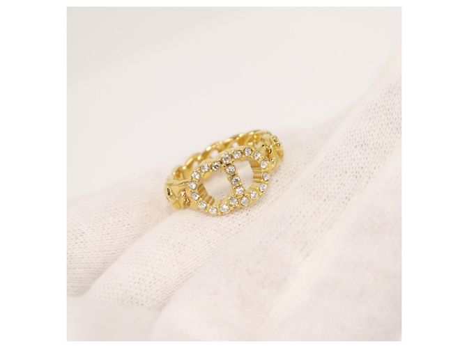Christian Dior Claire Dilune Ring, vergoldet mit Strasssteinen - Ansicht 11