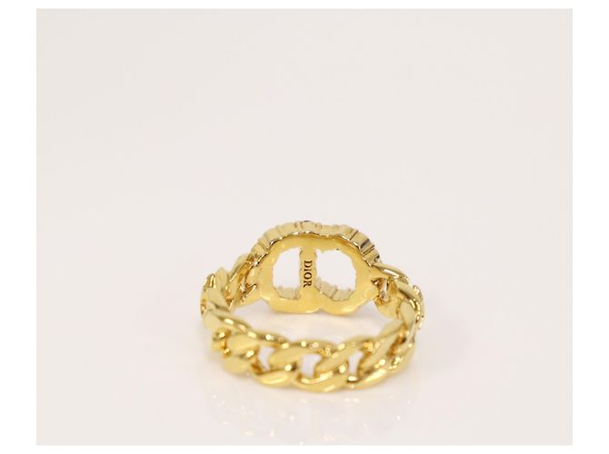 Christian Dior Claire Dilune Ring, vergoldet mit Strasssteinen - Ansicht 7