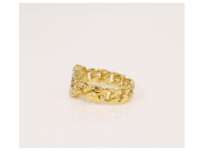 Christian Dior Claire Dilune Ring, vergoldet mit Strasssteinen - Ansicht 8