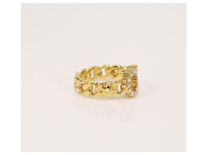 Christian Dior Claire Dilune Ring, vergoldet mit Strasssteinen - Ansicht 9