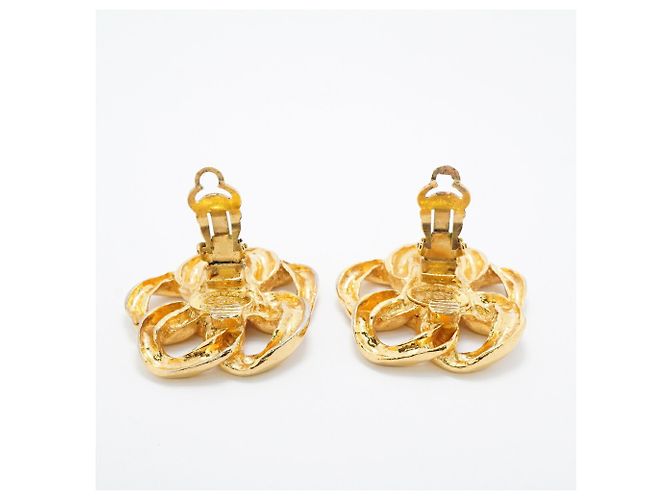 Orecchini a clip Chanel placcati in oro - vista 7