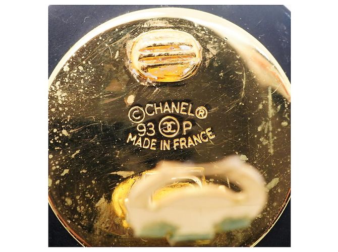 Orecchini a clip Chanel Black and Gold - vista 4