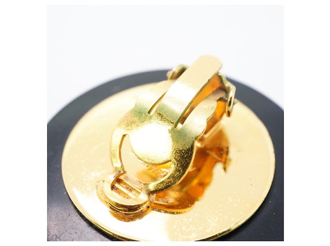 Orecchini a clip Chanel Black and Gold - vista 5