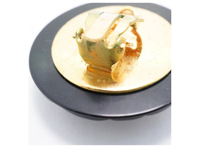 Orecchini a clip Chanel Black and Gold - vista 6