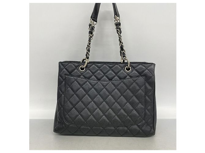 Saco Tote Chanel em couro de bezerro grão preto - vista 10