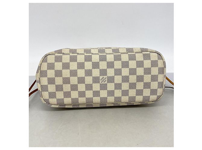 Borsa Louis Vuitton Damier Azur Neverfull PM - vista 3