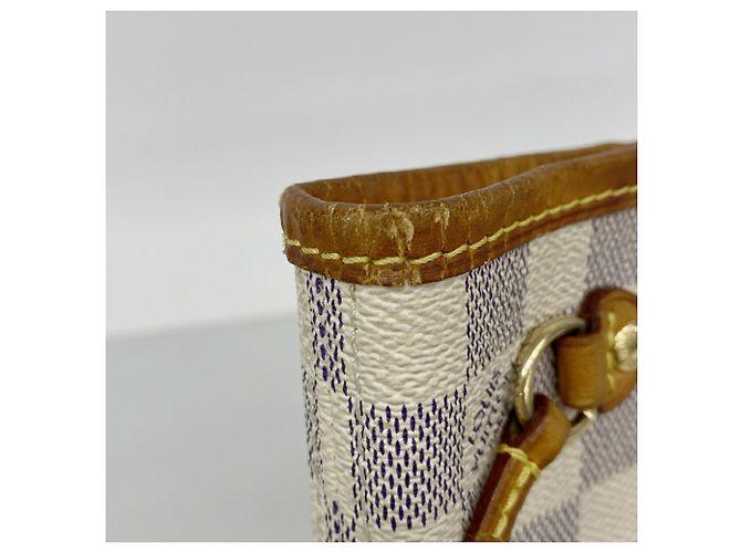 Borsa Louis Vuitton Damier Azur Neverfull PM - vista 6