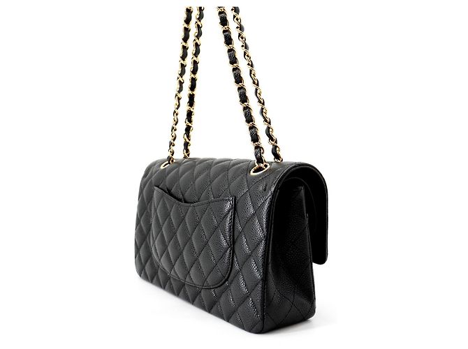 Borsa a tracolla Chanel Black Matelassé con catena - vista 2