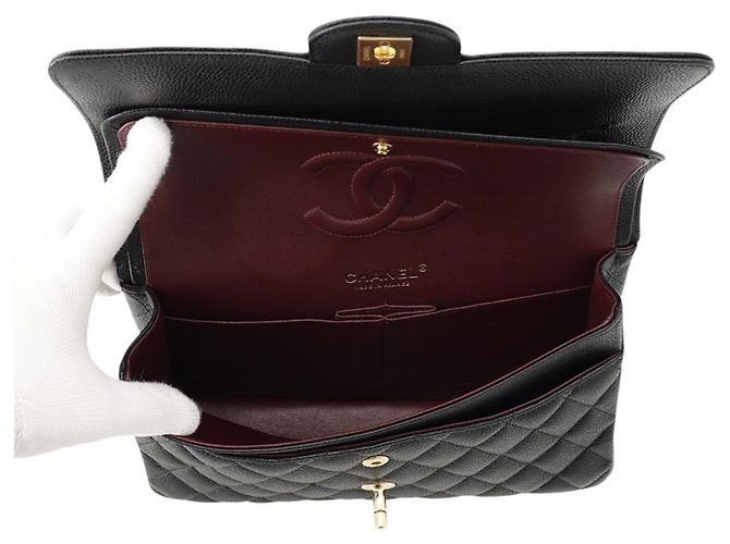Borsa a tracolla Chanel Black Matelassé con catena - vista 6