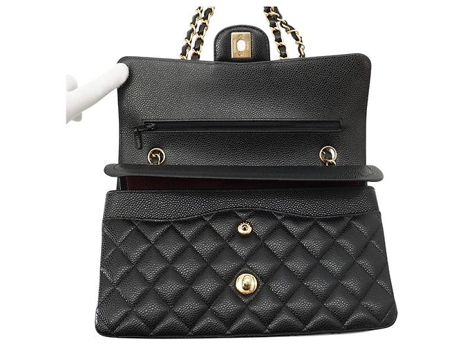 Borsa a tracolla Chanel Black Matelassé con catena - vista 7