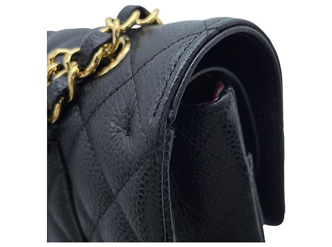 Borsa a tracolla Chanel Black Matelassé con catena - vista 9