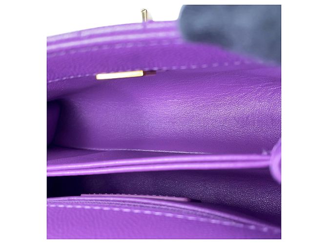 Borsa Chanel Matelassé in viola - vista 11