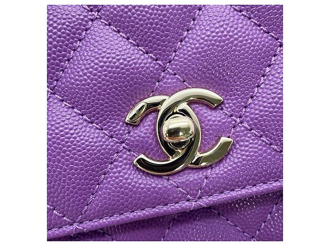 Borsa Chanel Matelassé in viola - vista 12