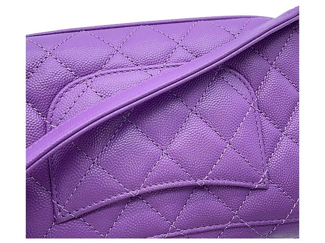 Borsa Chanel Matelassé in viola - vista 14