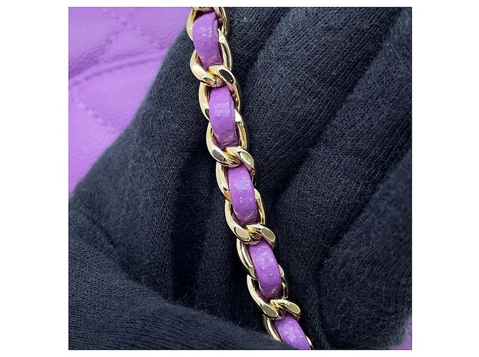 Borsa Chanel Matelassé in viola - vista 15