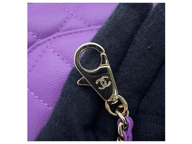 Borsa Chanel Matelassé in viola - vista 16