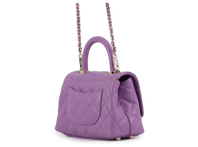 Borsa Chanel Matelassé in viola - vista 2