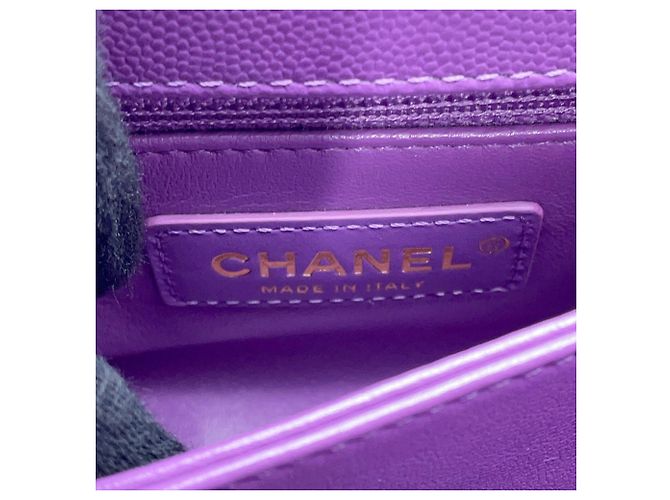 Borsa Chanel Matelassé in viola - vista 20