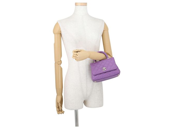 Borsa Chanel Matelassé in viola - vista 4