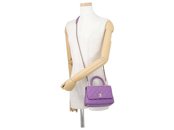 Borsa Chanel Matelassé in viola - vista 5