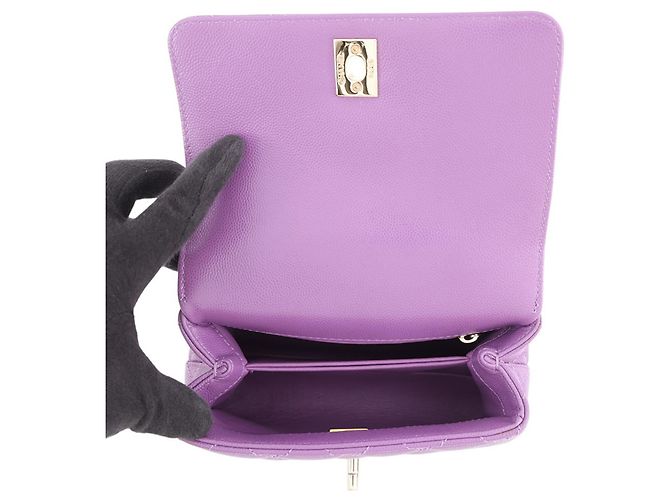 Borsa Chanel Matelassé in viola - vista 6