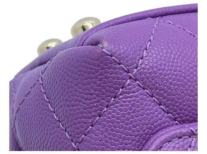 Borsa Chanel Matelassé in viola - vista 7