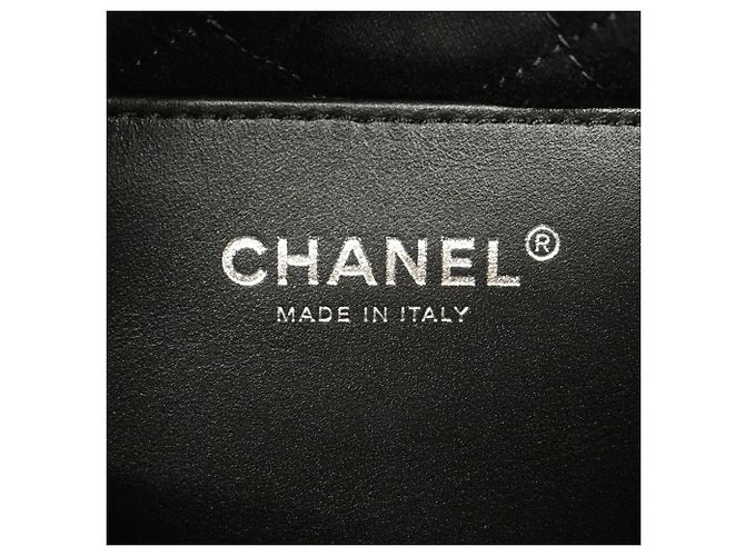 Borsa a tracolla Chanel in tweed nero - vista 5