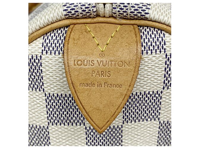 Borsa Louis Vuitton Damier Azur Speedy 30 - vista 5